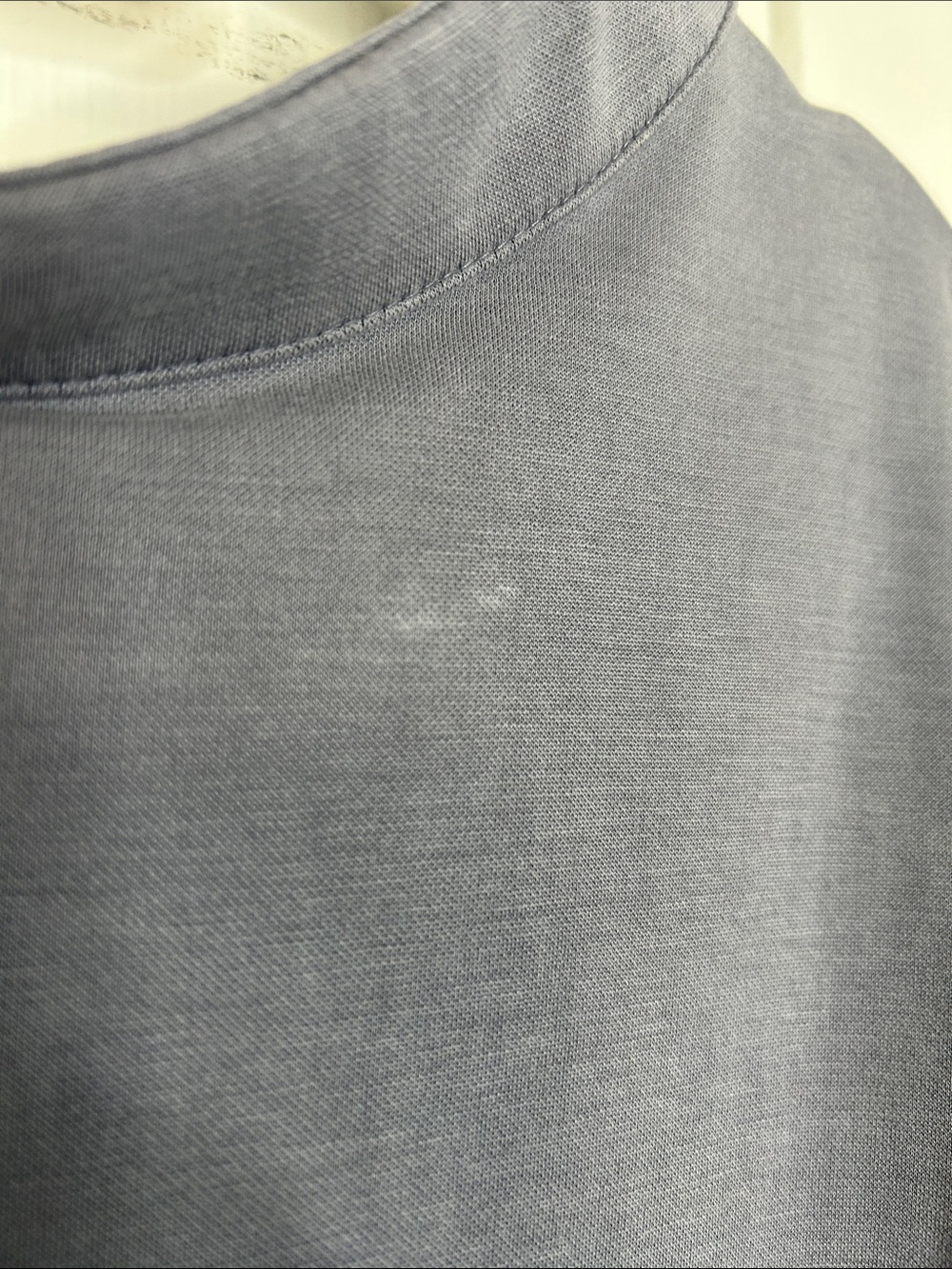 CG Sport Relaxed V-Neck Short Sleeve Blouse in Dusty Blue Gray - Picture 5 of 5